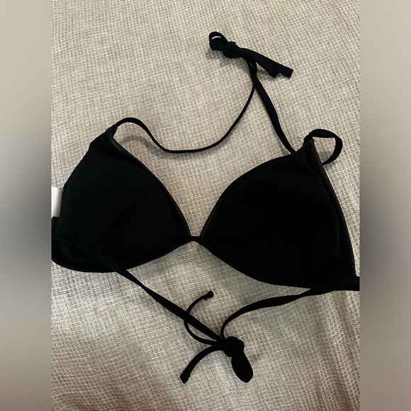 No Boundaries Faux Leather Bikini Swim Top - Picture 7 of 8